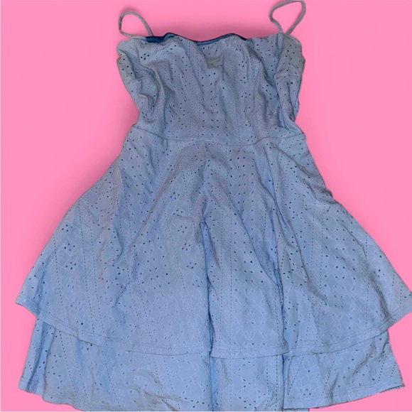 Blue Eyelet Dress - Picture 1 of 2